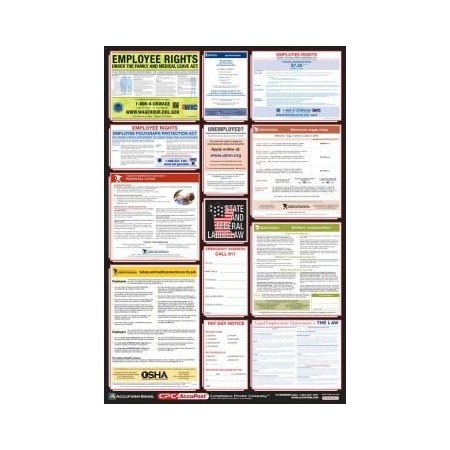 Accuform OSHA SAFETY POSTER COMBO STATE, PPG300MN PPG300MN